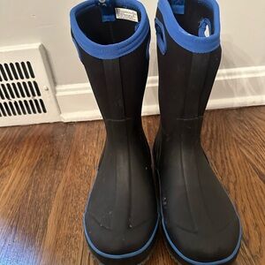 Black and Blue Rain Boots
